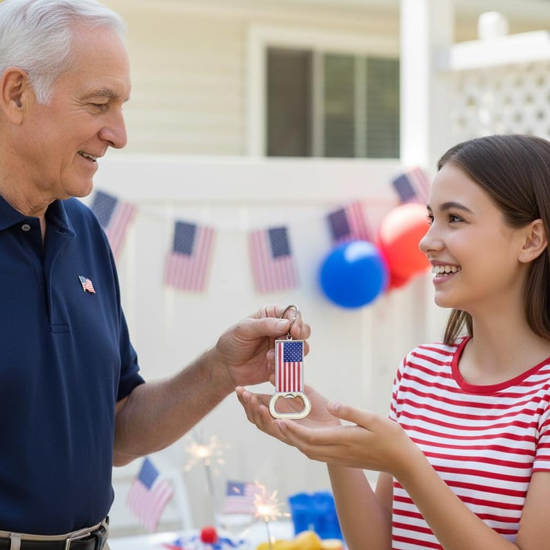 Spark 12-Pack New York City Souvenir Keychains â€“ 3D Silver Metal NYC Landmark Set with Statue of Liberty, Empire State Building, Freedom Tower, Taxi Cab, USA Flag & Bottle Openers - Image 2